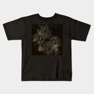 Golden sparkly flower Kids T-Shirt